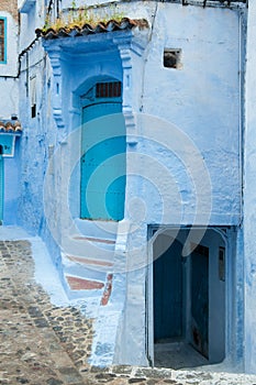 A typical door in the city of Chaouen photo