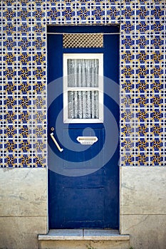 Typical door of the oldest districts of Lisbon