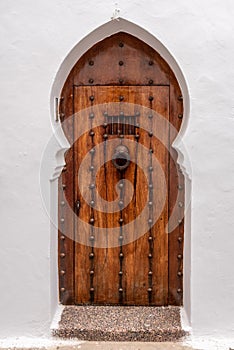 Typical doors in Arabian style in Morrocco photo