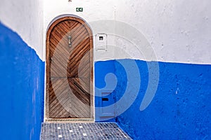 Typical doors in Arabian style in Morrocco photo