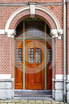 Typical dutch architectural detail, a door in Amsterdam