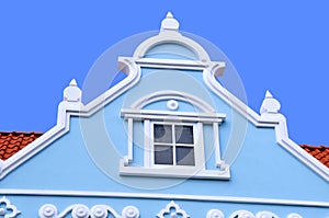 Typical dutch design architecture . Center square in Oranjestad Aruba Caribbean photo