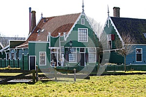 Typical Dutch house in Kinderdijk