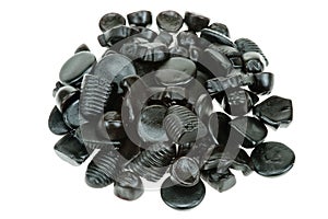 Typical dutch liquorice candy