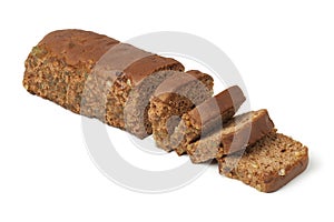 Typical Dutch spice bread with Succade, ginger, cinnamon, nutmeg photo