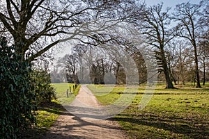 Typical Dutch Spring landscape in March near Delden Twente, Overijssel