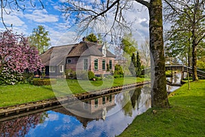 Typical dutch village Giethoorn in Netherlands