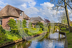 Typical dutch village Giethoorn in Netherlands