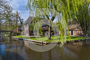 Typical dutch village Giethoorn in Netherlands