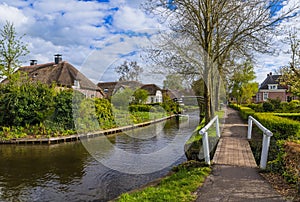 Typical dutch village Giethoorn in Netherlands