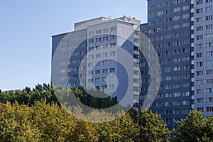 Typical east german plattenbau buildings in berlin