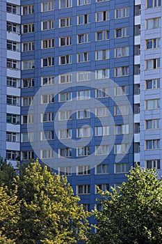 Typical east german plattenbau buildings in berlin
