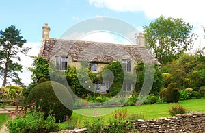 A typical English country garden in the Cotswolds