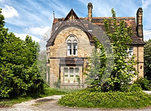 A typical English house with garden