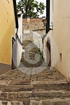 Typical European Alley in Szentendre Hungary