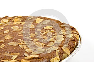 Typical filled Dutch pie with almond