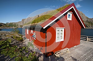Typical fisherman's house in the Lofoten islands
