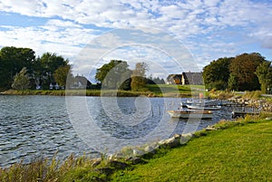 Typical fishermen village Funen Denmark