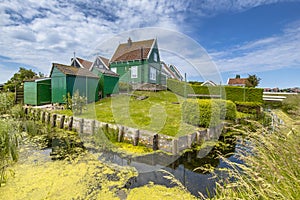 typical fishing village houses in Marken island