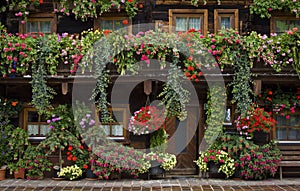 Typical floral adornments in Austria photo