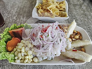 Typical food from the coastal region of Peru, a flagship dish for Peruvians photo