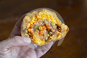 Typical food of Palermo, Italy: arancino photo