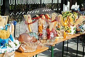 Typical food to celebrate Virgin Mary holiday. Santo Stefano. Cammino dei Briganti.