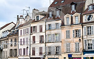 Typical french buildings in Meaux, Paris region