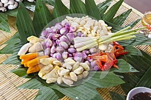 Typical fresh ingredients used in Balinese cookery.