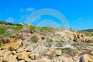 Typical Gallura rocks under a clear sky photo