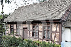 Typical German Half-Timbered Historical House photo