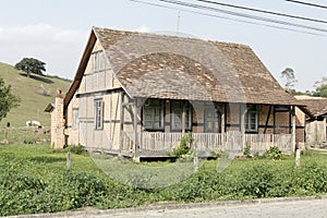 Typical German Half-Timbered Historical House photo