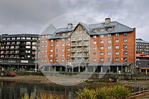 Typical German-influenced architecture in the city of Puerto Varas, Chile.