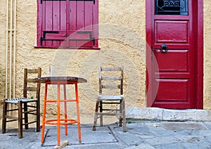 Typical greek facade