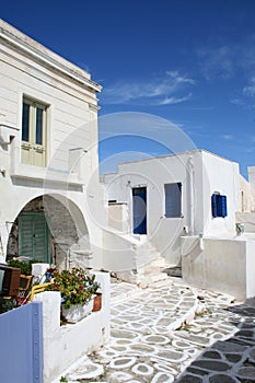 Typical greek island homes - Paros Island, Greece