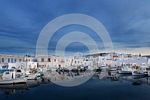 Typical Greek islands' village of Naousa, Paros island, Cyclades