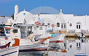 Typical Greek islands' village of Naousa, Paros island, Cyclades
