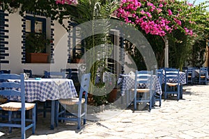 Typical greek taverna photo