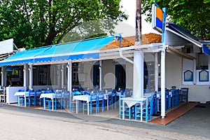 Typical greek taverna, cafe and restaurant, Greece