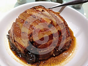 Typical Hakka dish, Moy Chou niouk. photo