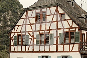 Typical half-timbered house in Moselkern Germany