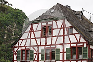 Typical half-timbered house in Moselkern Germany