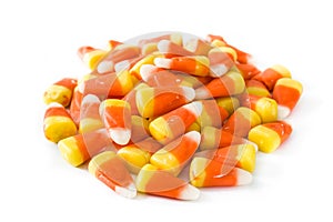 Typical halloween candy corn isolated