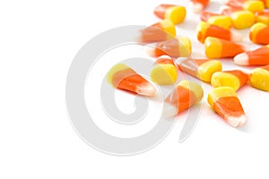 Typical halloween candy corn isolated