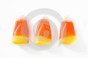 Typical halloween candy corn isolated