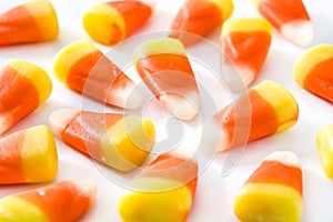 Typical halloween candy corn isolated
