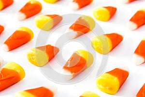 Typical halloween candy corn pattern isolated