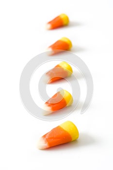 Typical halloween candy corn pattern isolated