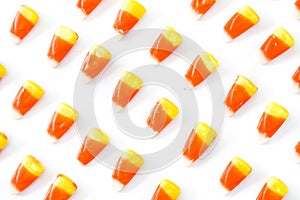 Typical halloween candy corn pattern isolated