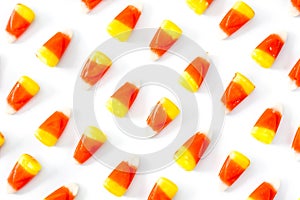 Typical halloween candy corn pattern isolated